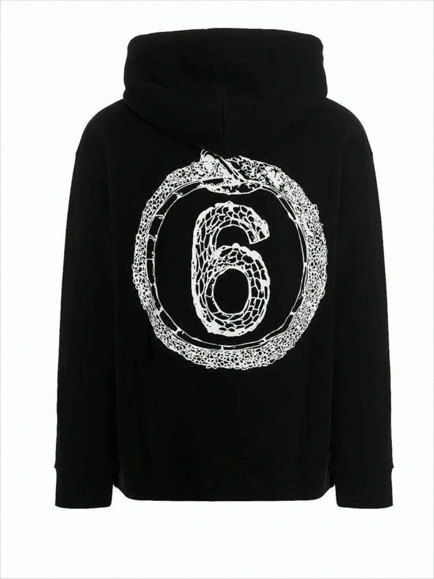 Mm6 By Maison Margiela Classic Pullover Hoodie With Graphic Snake Detail