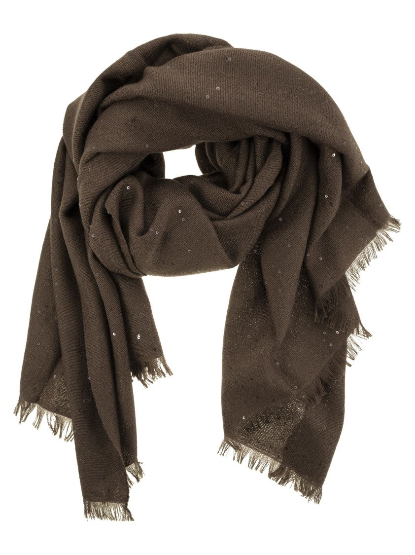 Brunello Cucinelli Diamond Cashmere And Silk Scarf