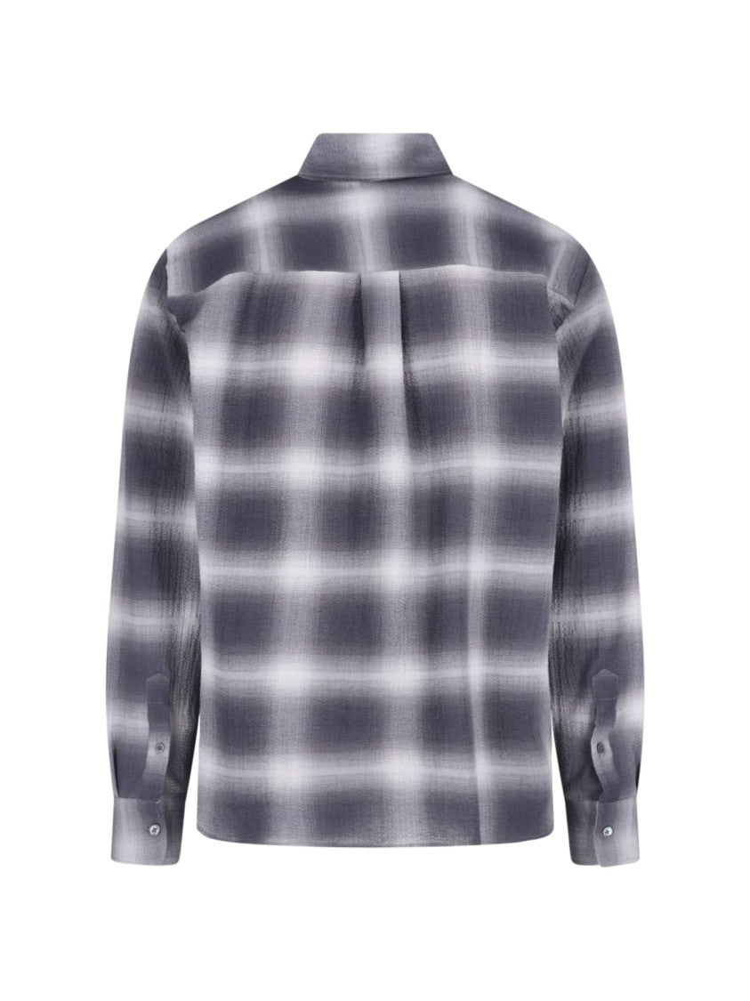 Berner Kuhl Grey Plaid Classic Collar Cotton Shirt