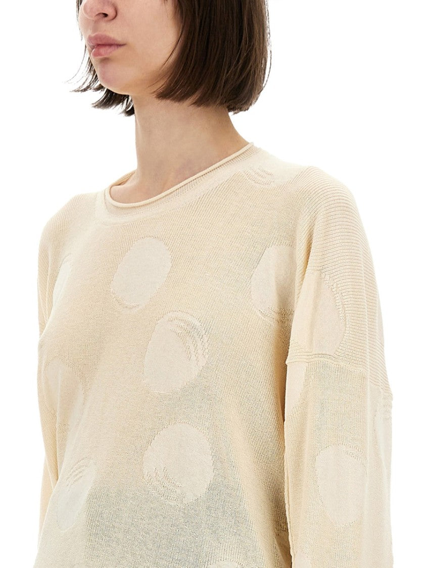 Uma Wang Knit Top With Polka Dot Pattern