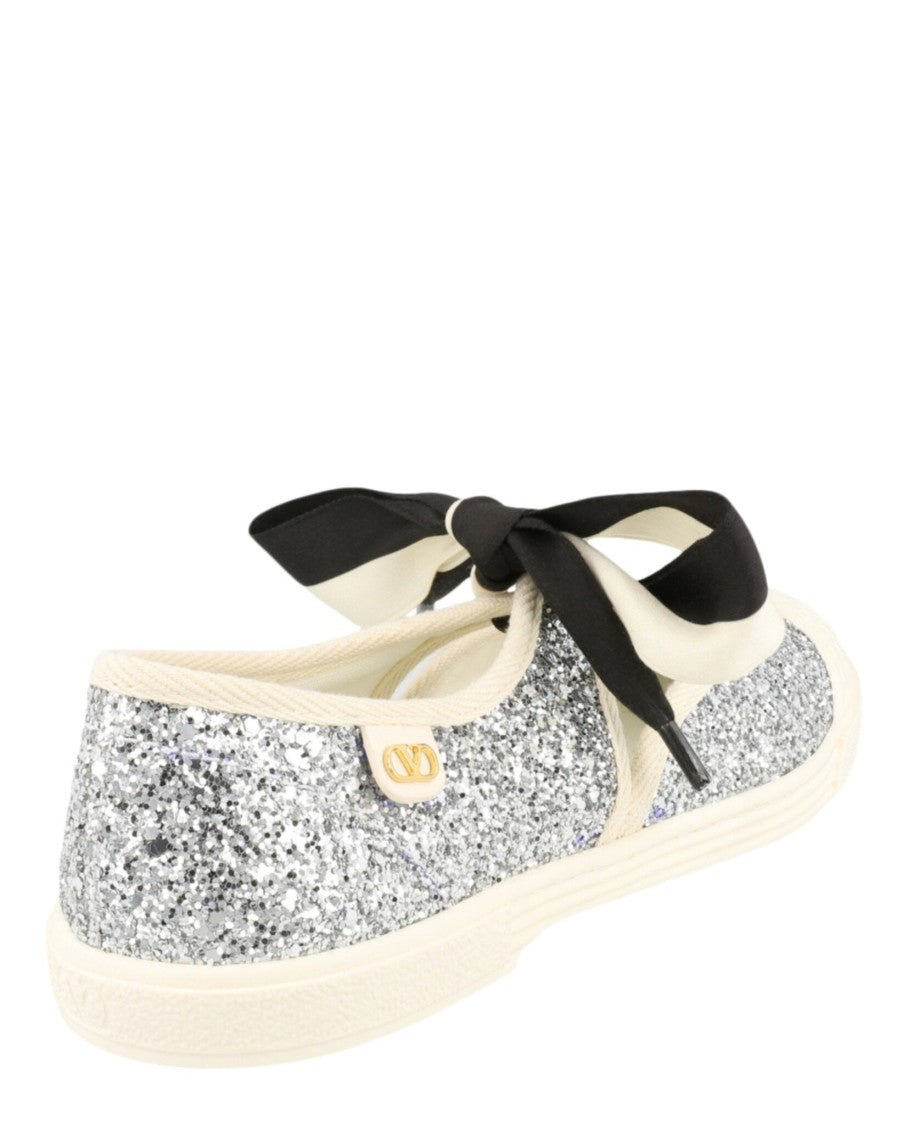Valentino Bay By Bay Glitter Ballerina Sneakers