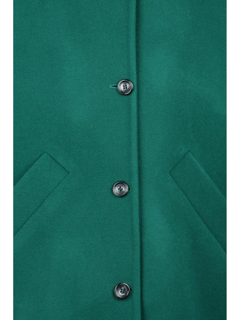 Guttha Guttha Short Coat In Rich Green