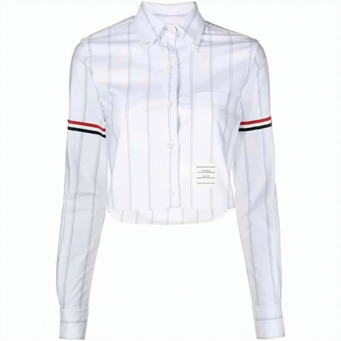 Thom Browne Cropped Cotton Shirt With Classic Collar