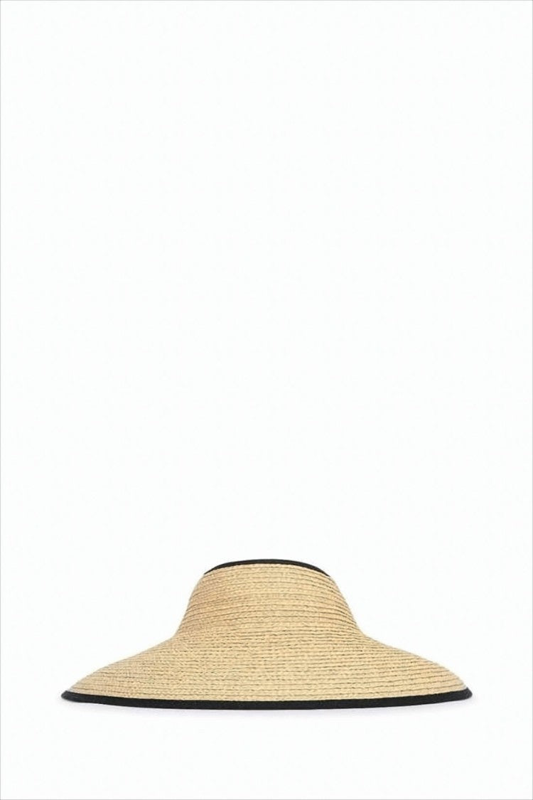 Helen Kaminski Wide-Brimmed Raffia Visor Hat With Adjustable Tie