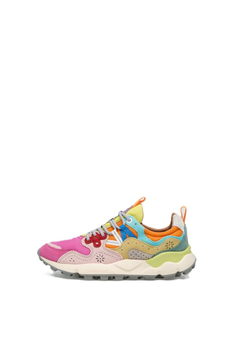 Flower Mountain Multi-Colored Sneakers With Chunky Sole And Decorative Perforations