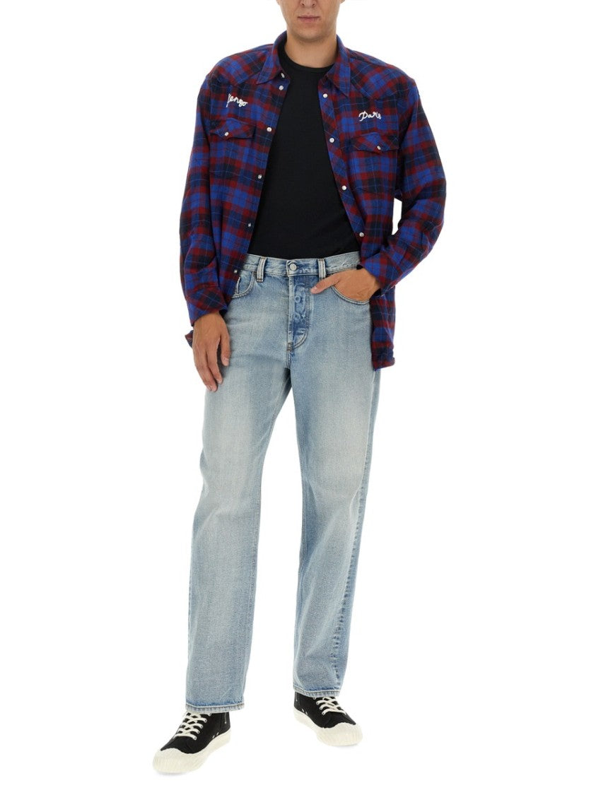 Kenzo Western Shirt With Logo