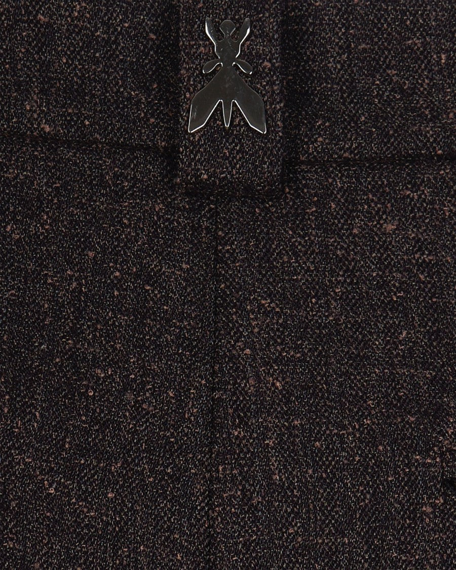 Patrizia Pepe Textured Effect Structured Shorts With Regular Waist And Voluminous Hem