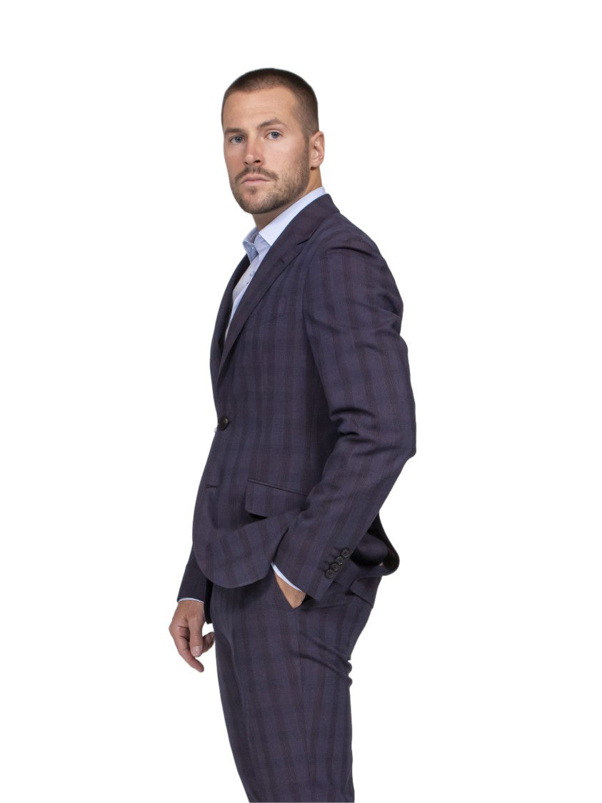 Etro Roma Checkered Notch-Lapel Two-Piece Suit