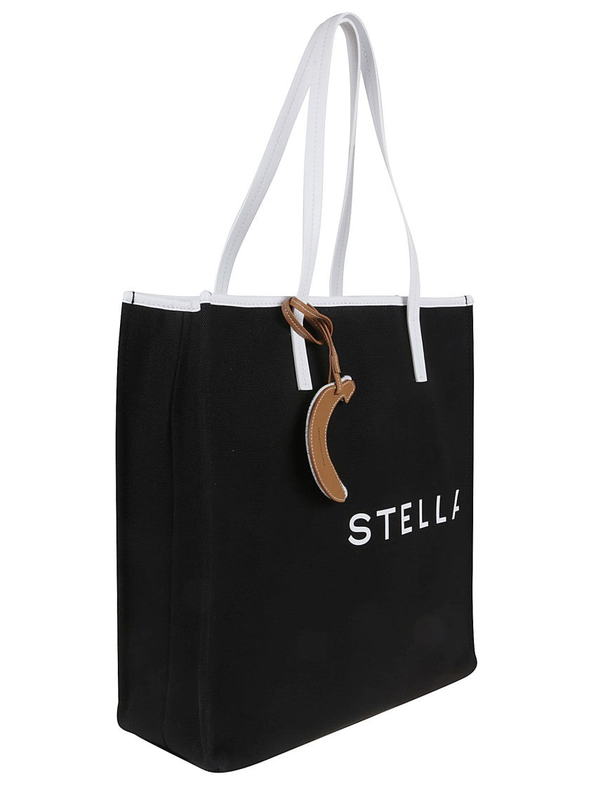 Stella Mccartney Black Eco Canvas Tote Bag