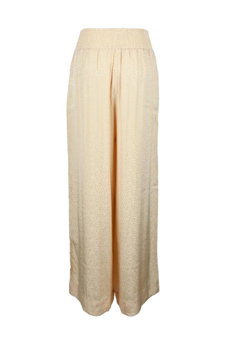 Attic And Barn Relaxed Wide-Leg Trousers In Soft Viscose Fabric