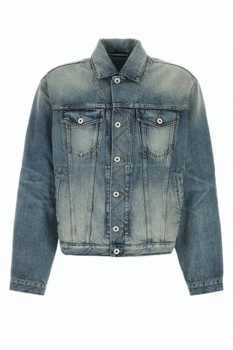 Kenzo Denim Jacket With Button-Up Front And Graphic Detail