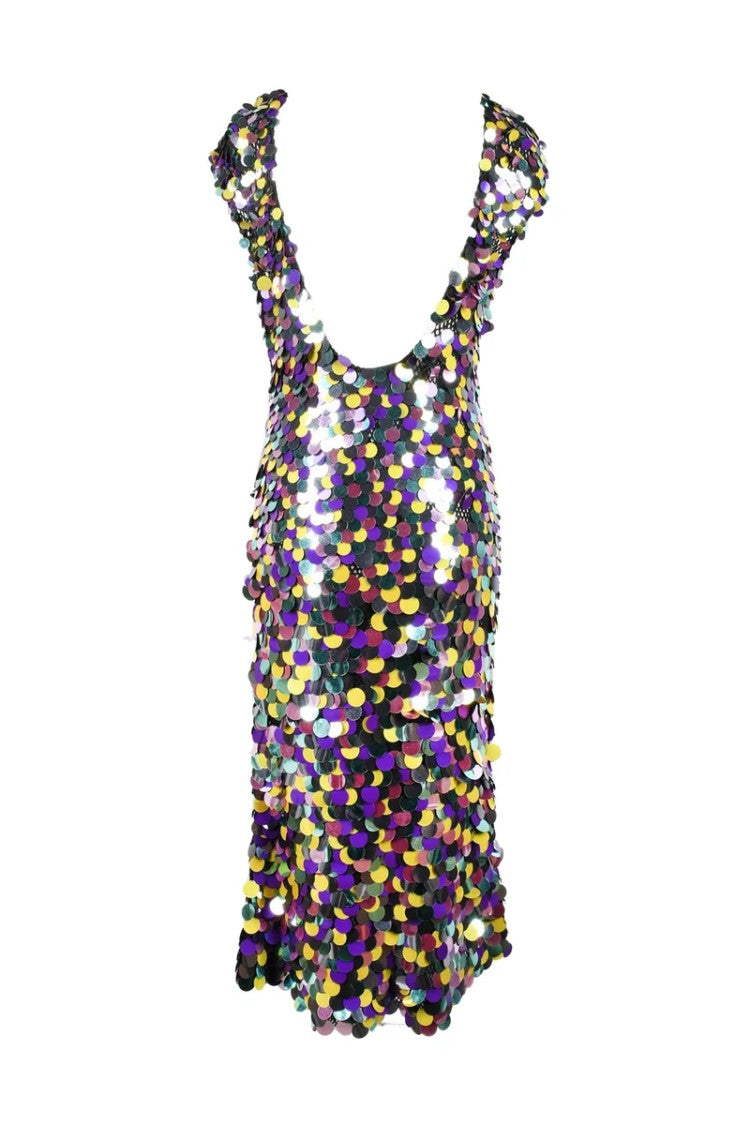 Msgm Linen/Cotton Dress - Multicolor