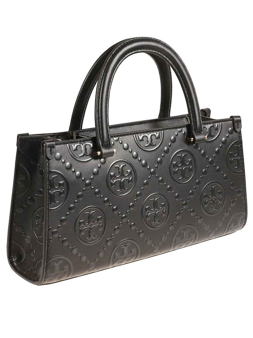 Tory Burch Embossed Leather Satchel With Microfiber Lining