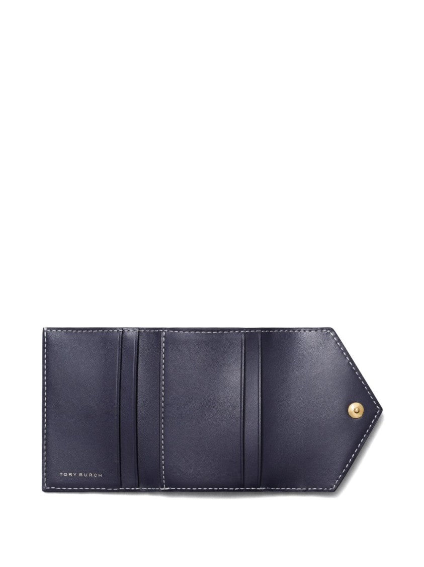 Tory Burch Textured Blue Wallet