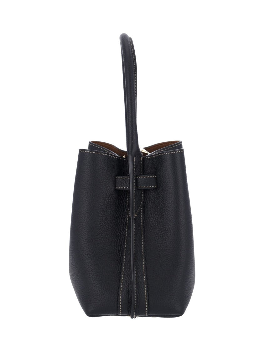 Tod's Black T Signature Leather Shoulder Bag