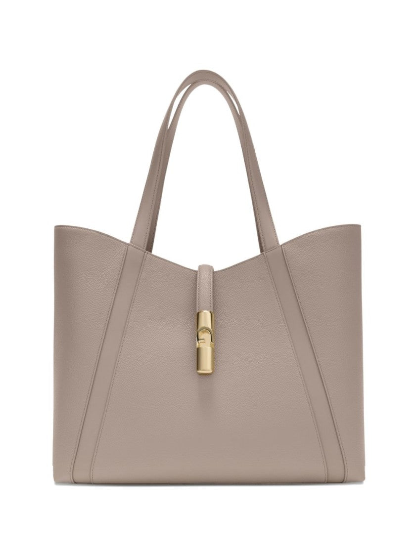 Furla Structured Smooth Leather Tote Bag