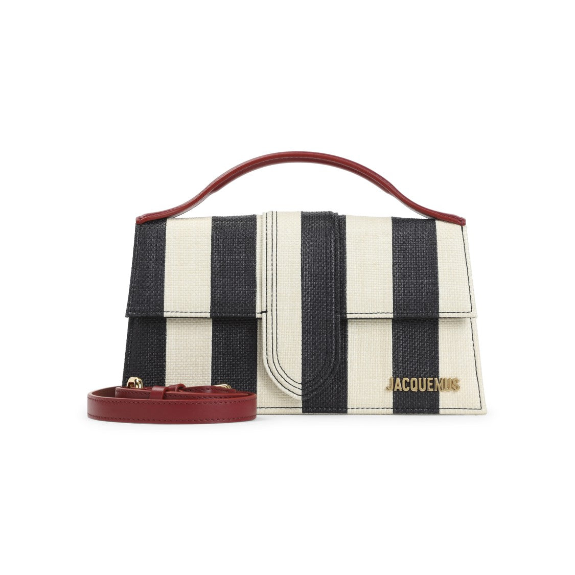 Jacquemus Le Grand Bambino Black Raffia Handbag