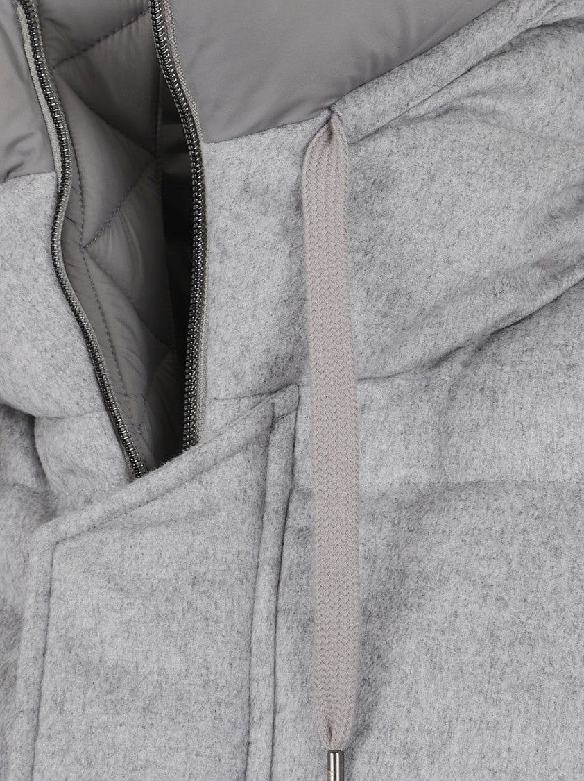 Herno Padded Quilted Casual Jacket With High Collar