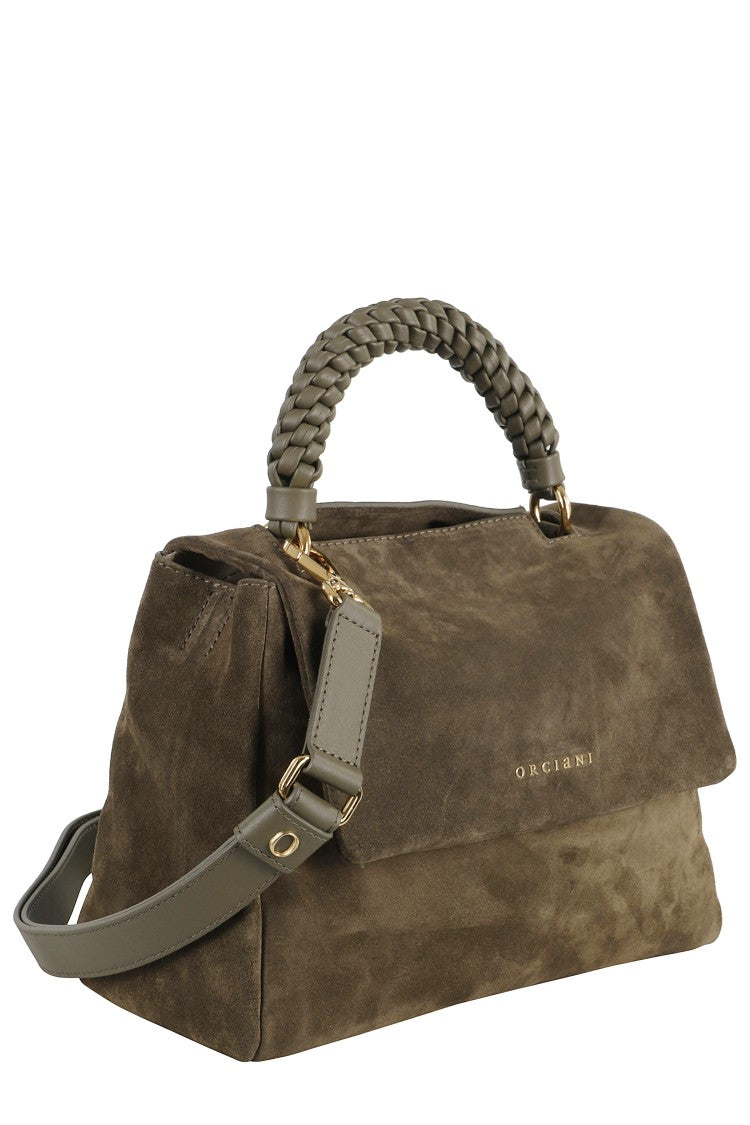 Orciani Structured Suede Shoulder Bag