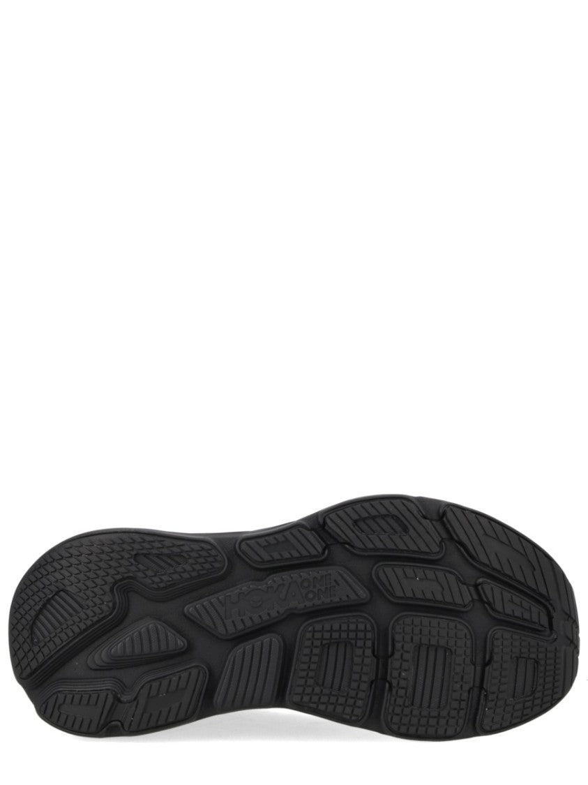 Hoka All-Black Bondi 7 Sneakers With Cushioned Sole