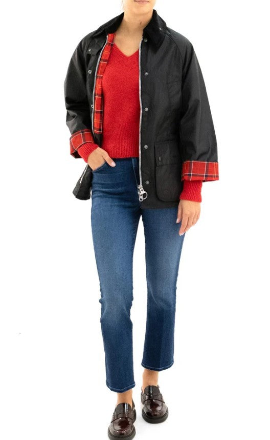 Barbour Waxed Cotton Bedale Jacket With Corduroy Collar