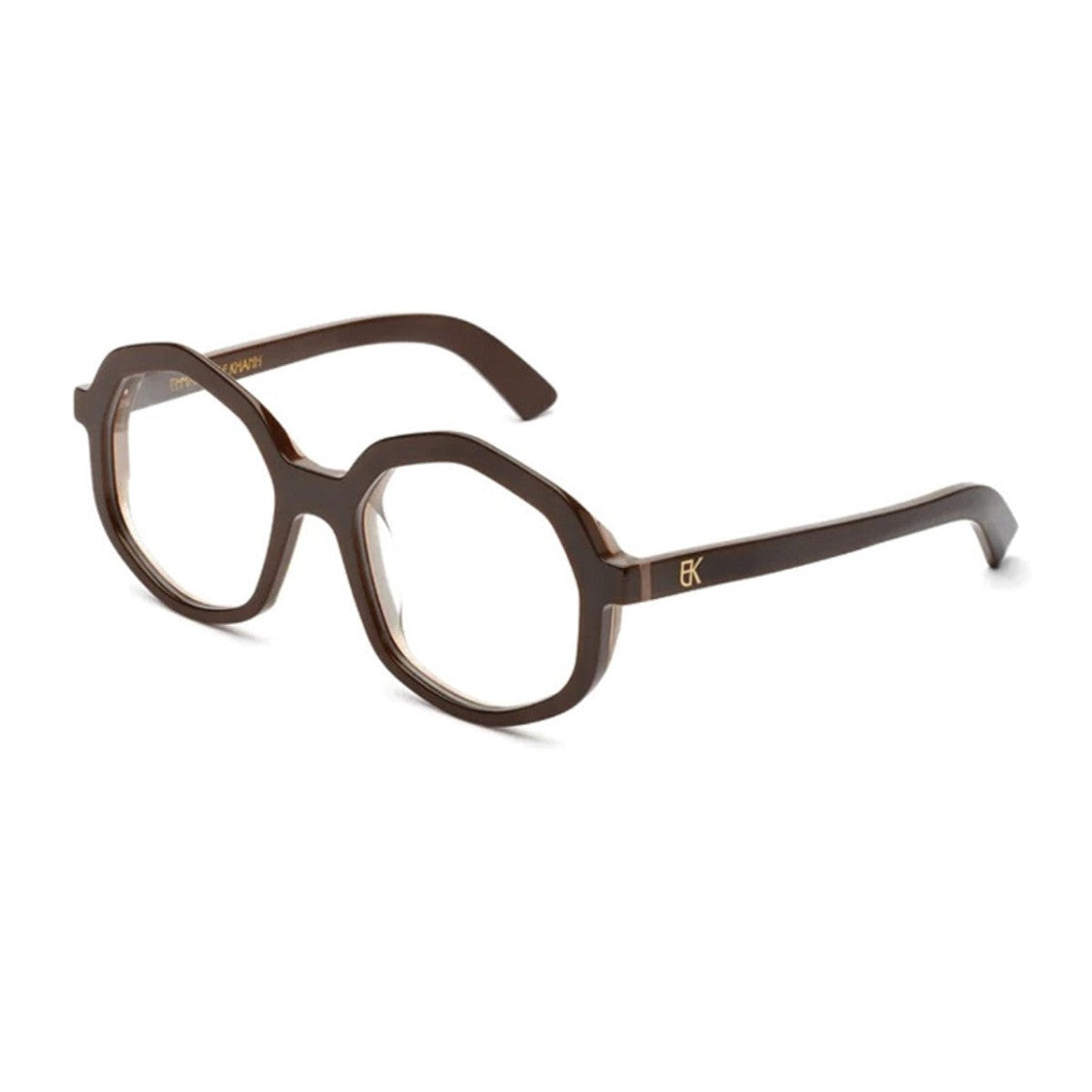 Emmanuelle Khanh Brown Corso Octagonal Acetate Eyeglasses