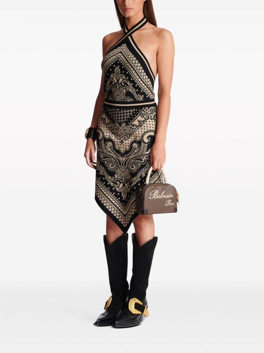 Balmain A-Line Halterneck Dress
