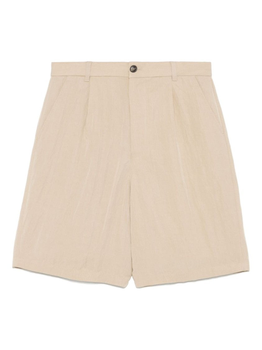Emporio Armani Relaxed Fit Beige Shorts