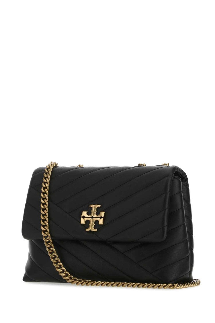 Tory Burch Black Leather Small Kira Shoulder Bag