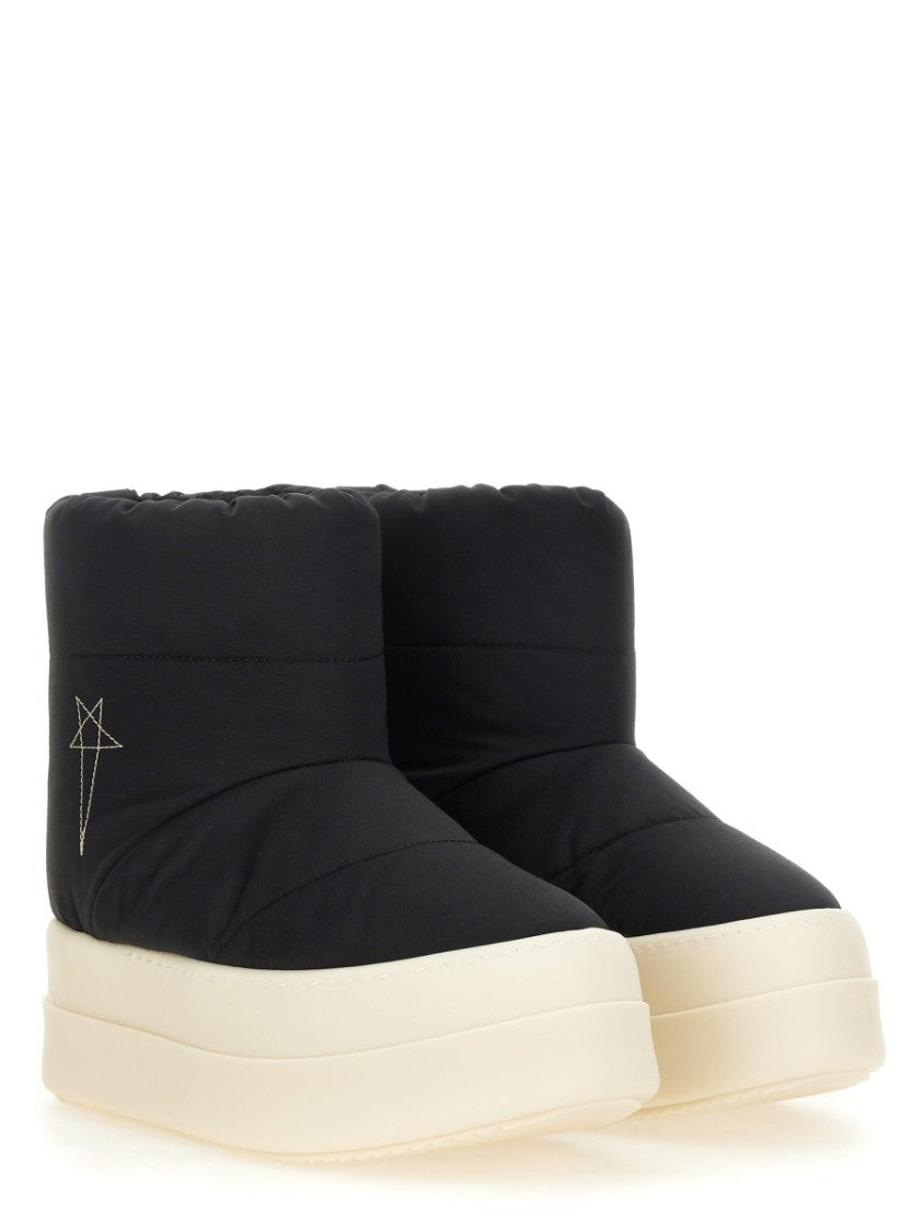 Drkshdw By Rick Owens Quilted Black Padded Boots