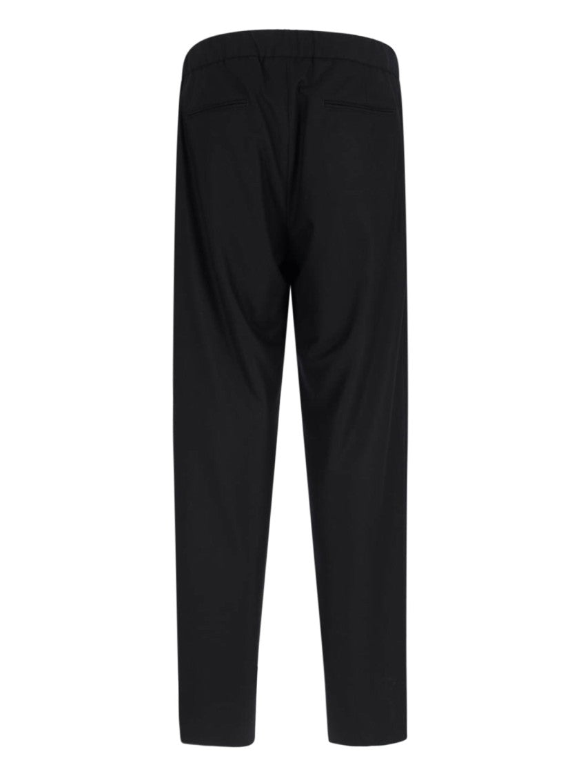 Giorgio Armani Black Cashmere Pants With Elasticized Waist