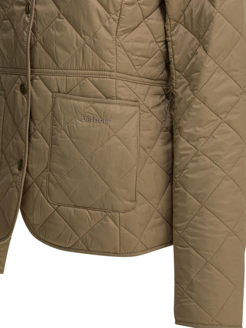 Barbour Quilted Lightweight Jacket With Corduroy Collar