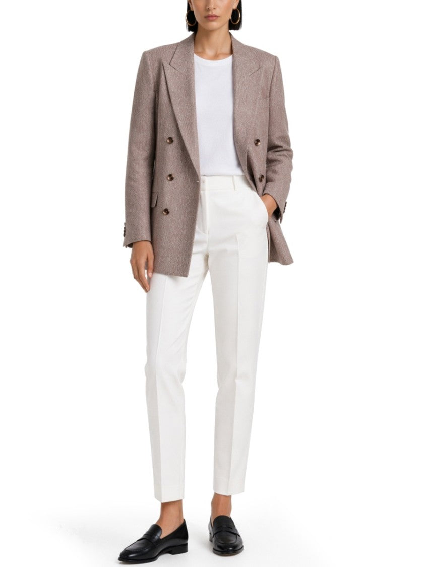 Tagliatore Cotton Structured Front Flap Blazer