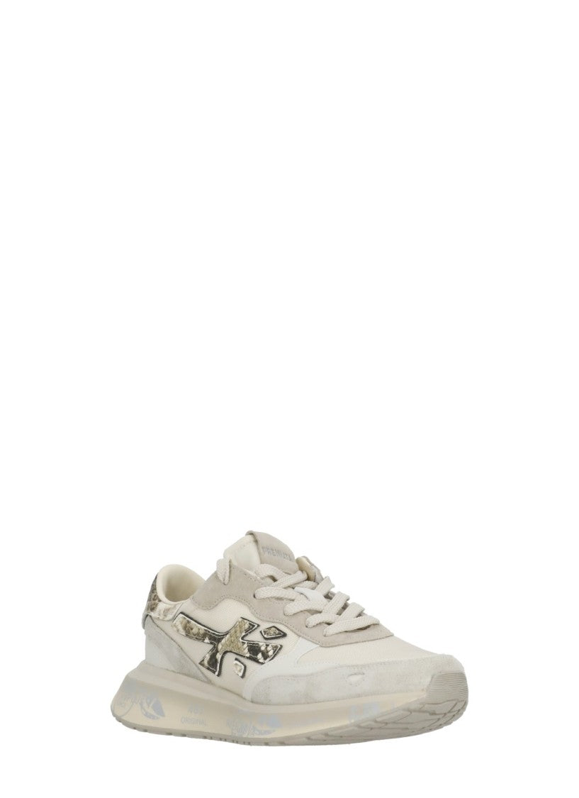 Premiata Ivory Lauryn 8133 Snake Sneakers