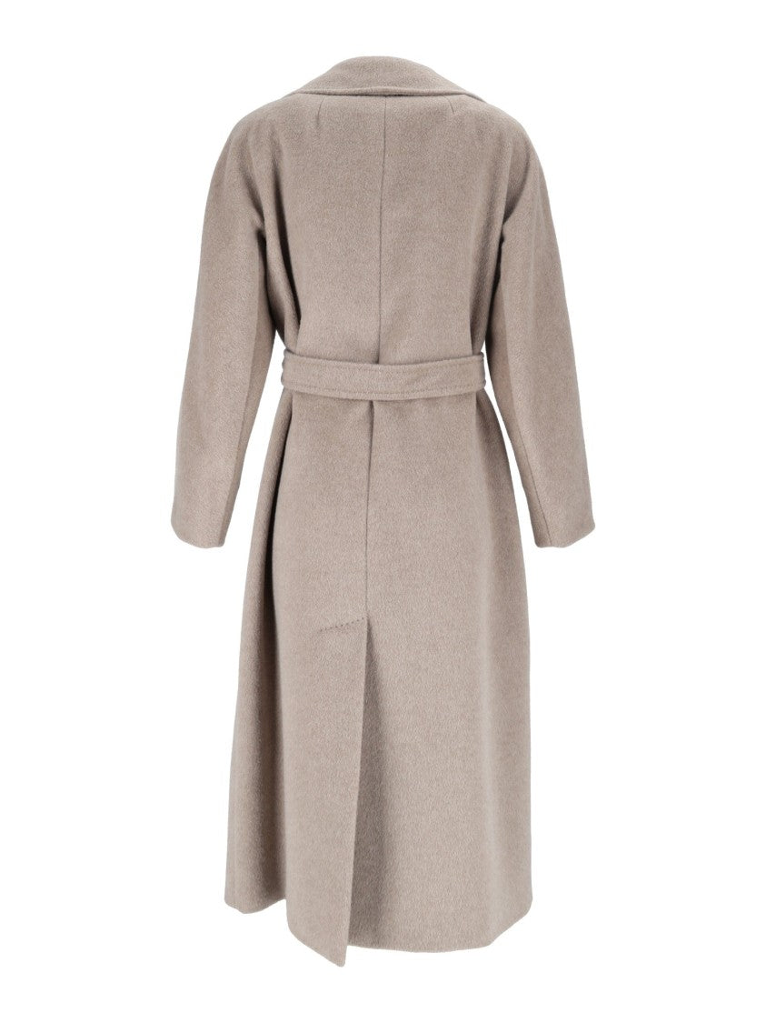 Max Mara Beige Tempera Belted Wrap Coat
