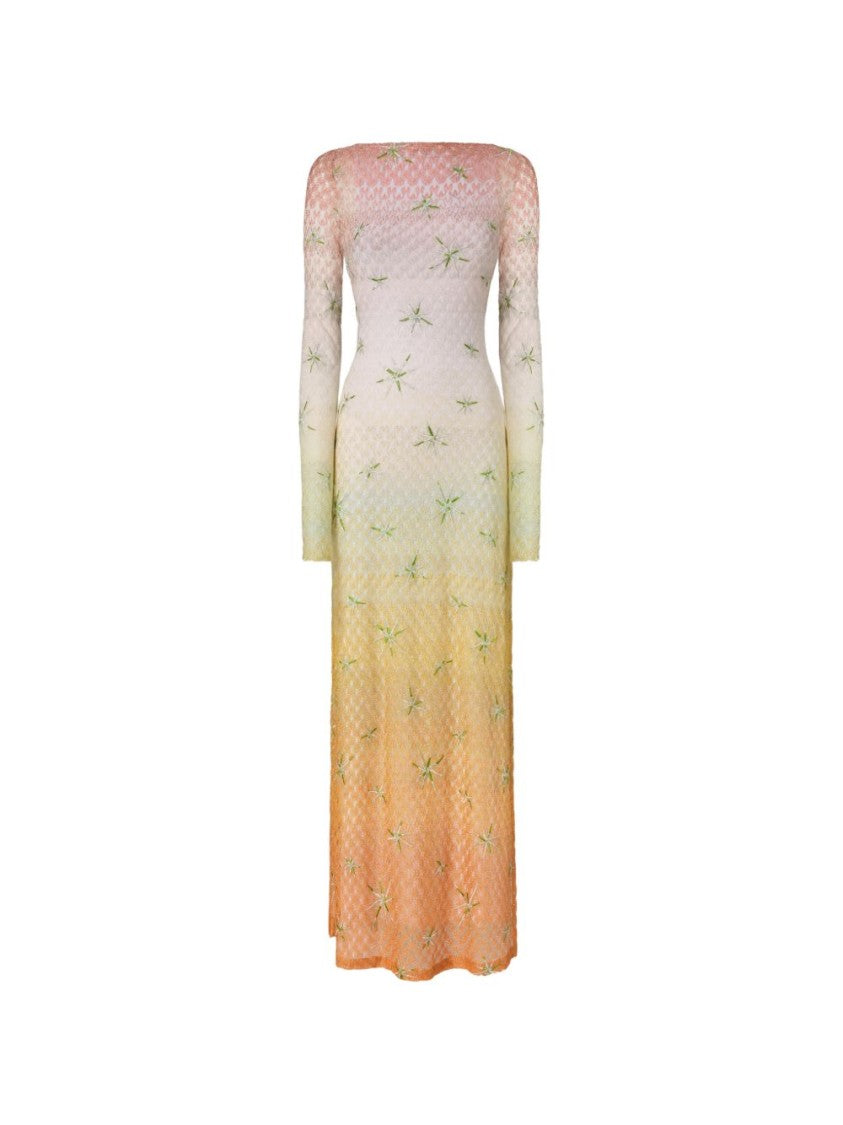 Missoni Floor-Length Multicolor Lace Dress