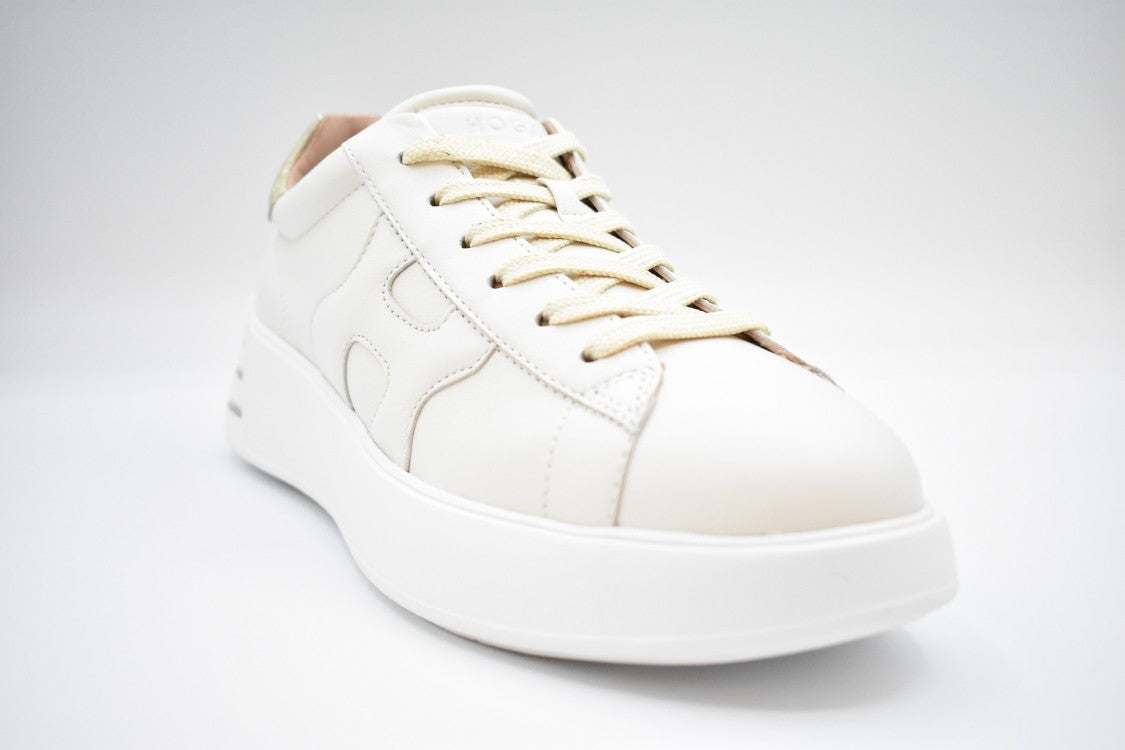 Hogan Laced Sneakers With Leather