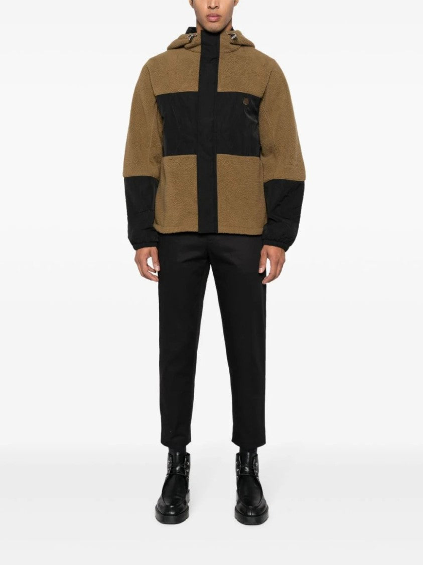 Maison Kitsuné Khaki And Black Panelled Casual Jacket