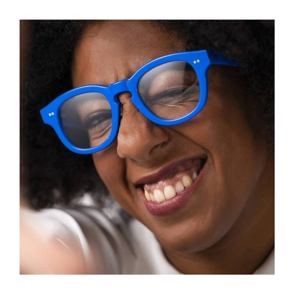 Toffoli Costantino T070 Phantos-Shaped Blue Acetate Sunglasses