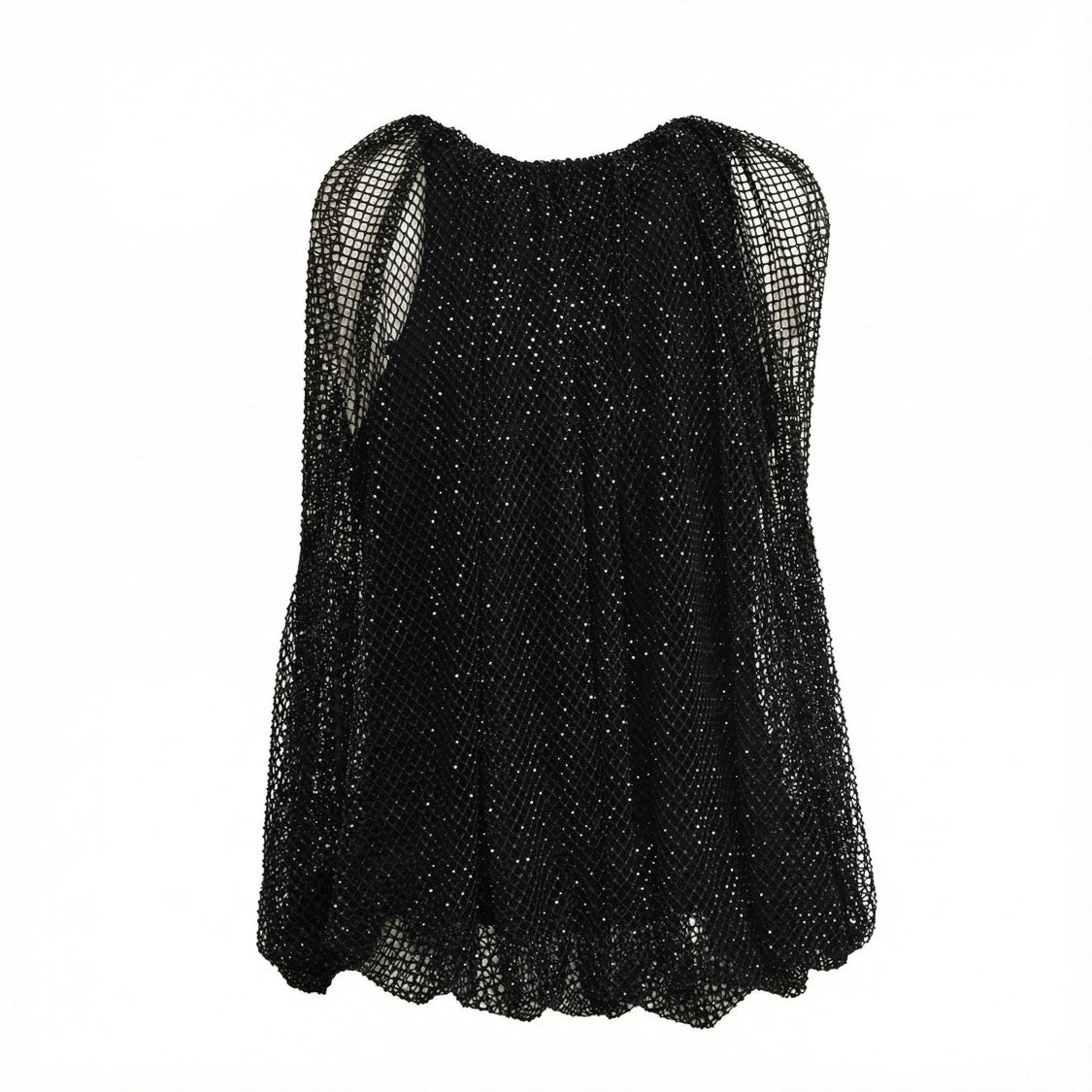 Sportmax Crystal Mesh Overlay Layered Sleeveless Top