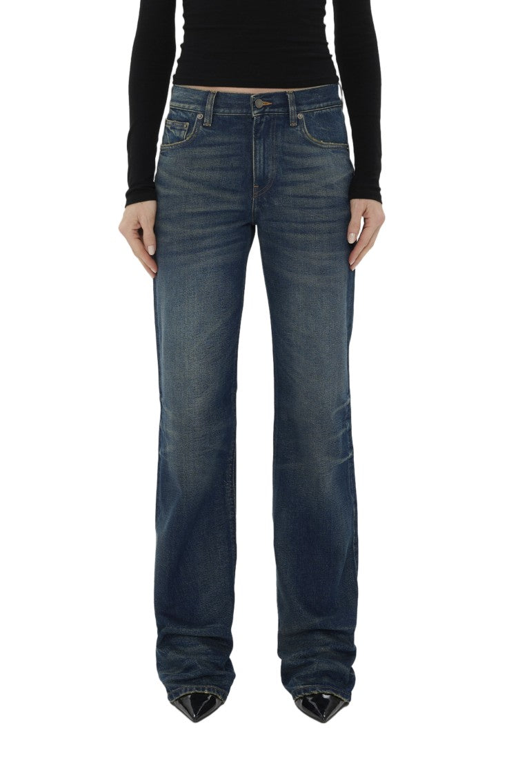Haikure Blue Vintage Relaxed-Fit Cotton Jeans