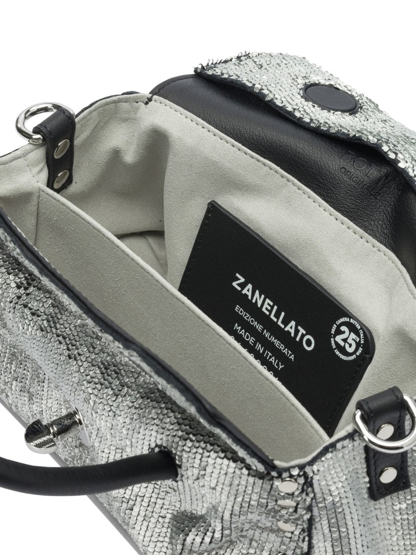 Zanellato Textured Silver Handbag With Structured Design