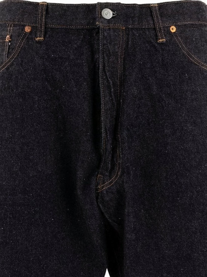 Kaptain Sunshine Straight-Leg Denim Pants With Classic Five-Pocket Design