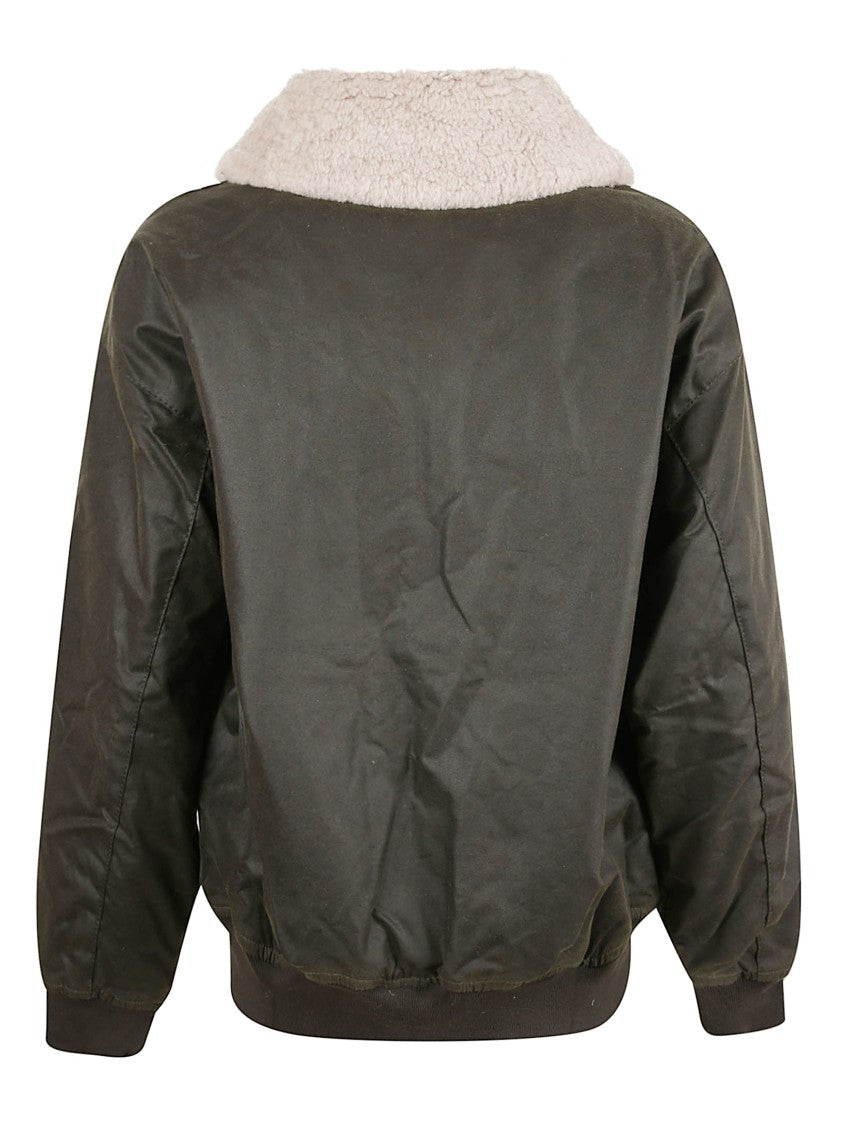 Barbour Maxine Oversized Bomber Jacket With Teddy Collar