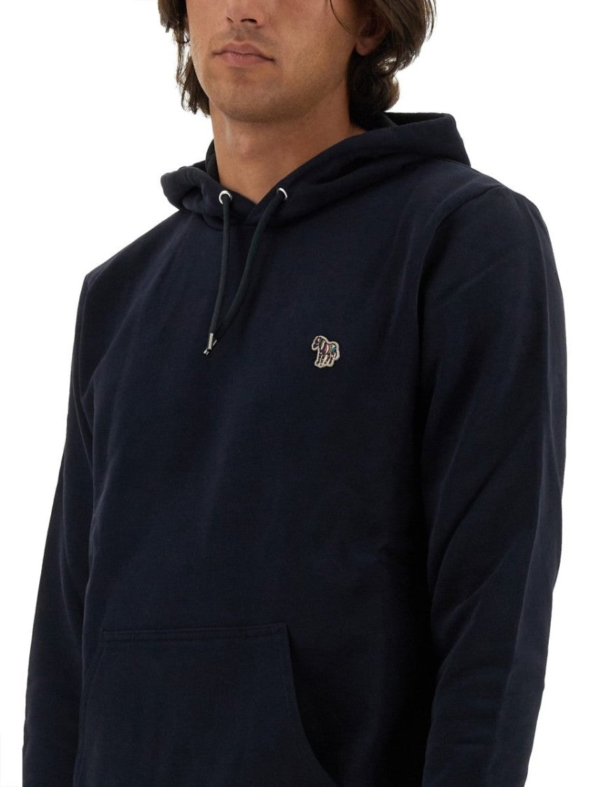 Paul Smith Classic Black Hoodie With Kangaroo Pocket