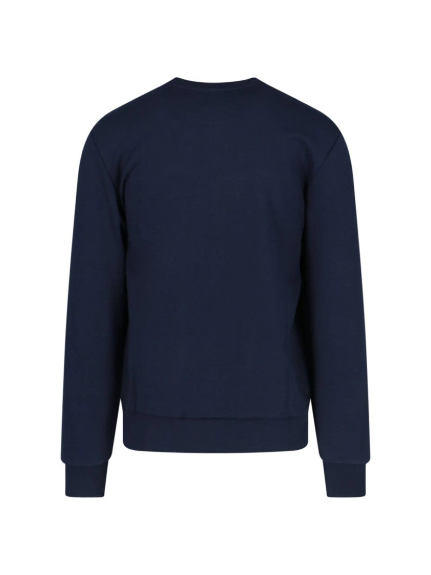 A.P.C. Blue Organic Cotton Logo Sweatshirt