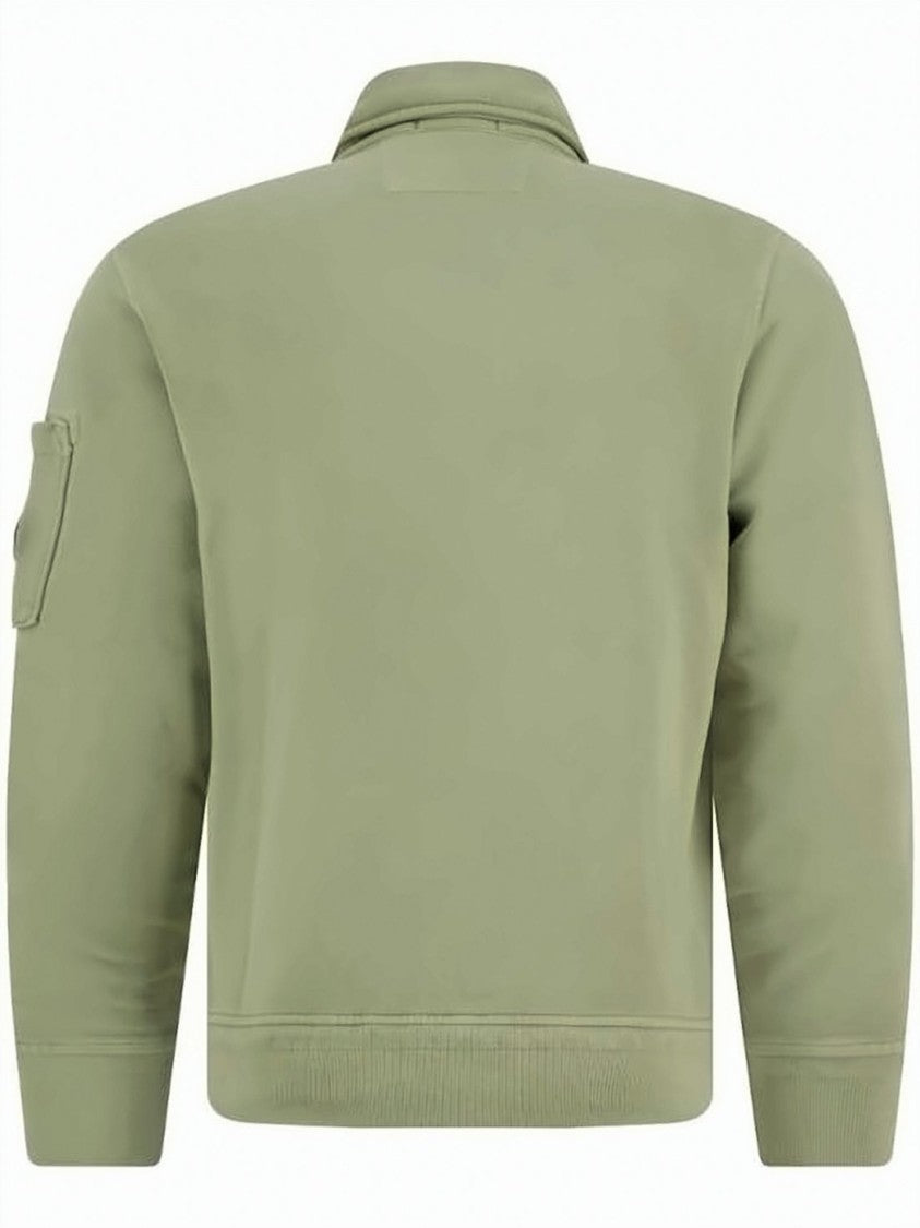 C.P. Company Zip-Up Jacket With Classic Collar And Distinctive Patch Pocket