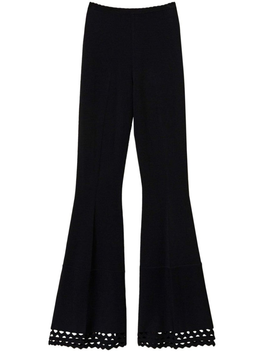 Twin-Set Flared Pants With Distinctive Scalloped Hemline