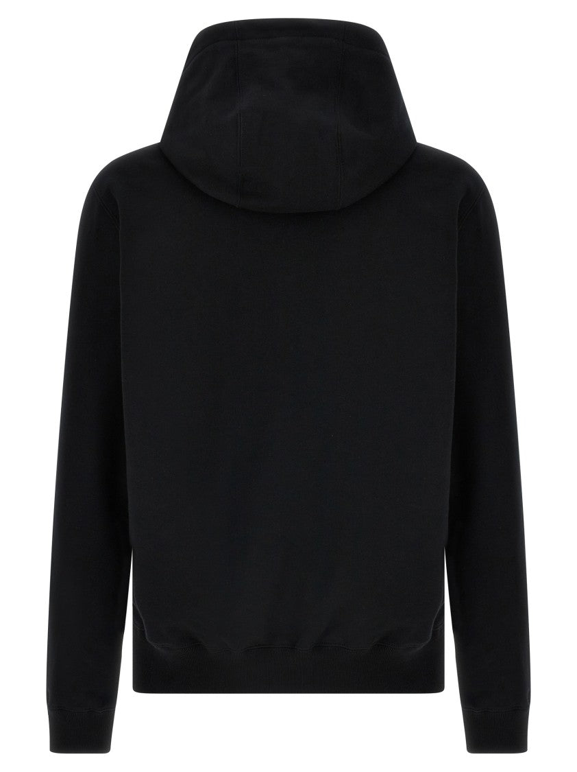 Versace Intricate Logo Print Sweatshirt With Kangaroo Pocket