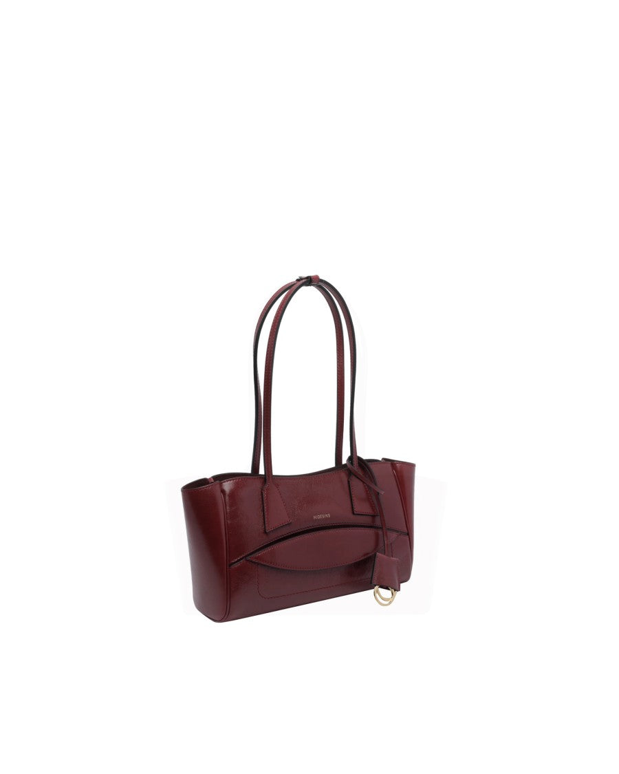 Hidesins Shopper S Rectangular Gold Accents Calf Leather Tote Bag